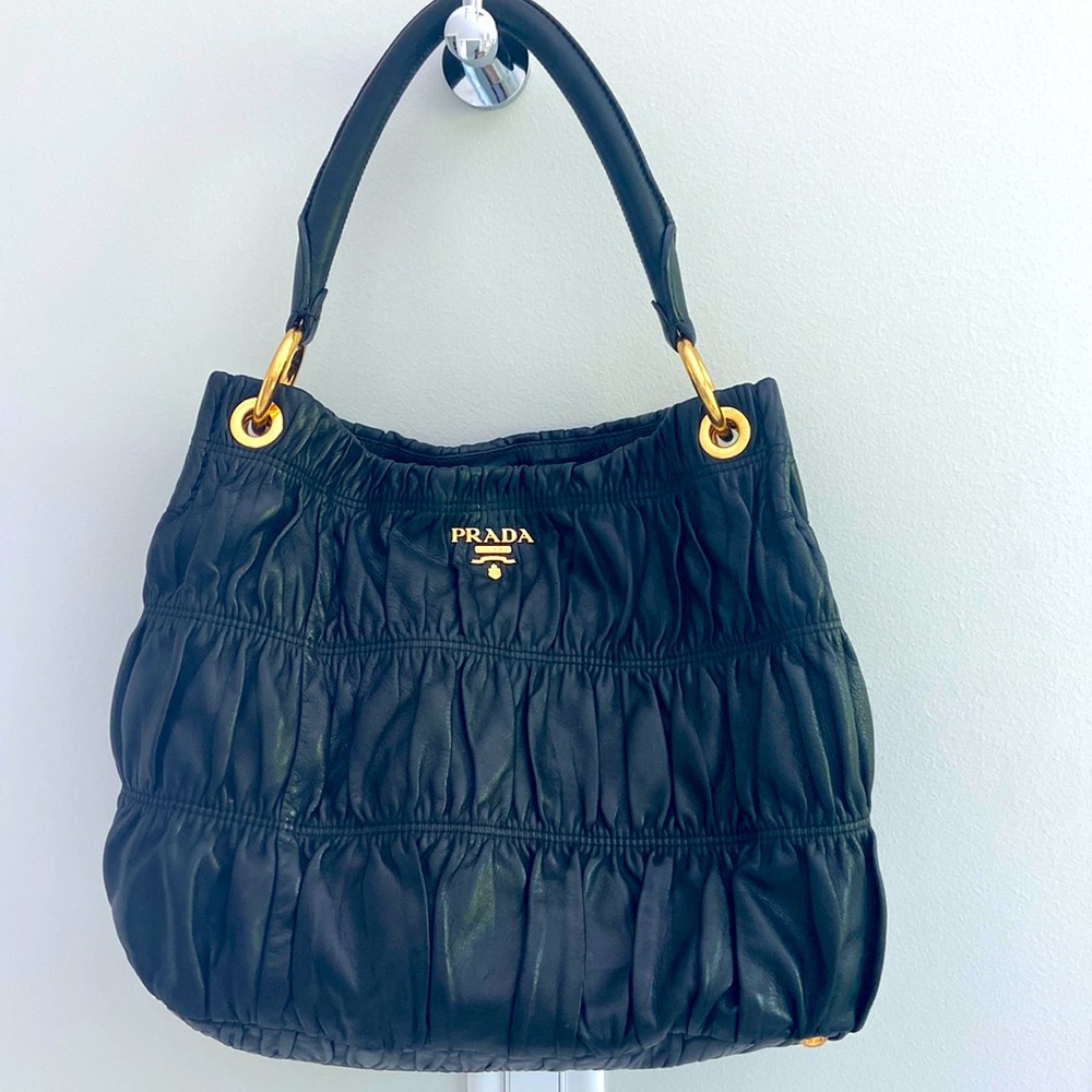 Leather Prada shoulder bag